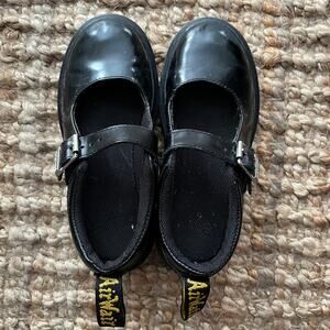 Dr. Martens Junior Mary Jane Buckle Shoes Black – Big Kids US 1 (EU 32)